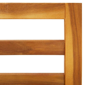 2-tlg. Sofa-Set mit cremeweißen Kissen Akazie Massivholz