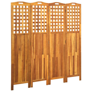 vidaXL Paravent à 4 panneaux 161x2x170 cm bois d'acacia massif