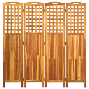 vidaXL Paravent à 4 panneaux 161x2x170 cm bois d'acacia massif