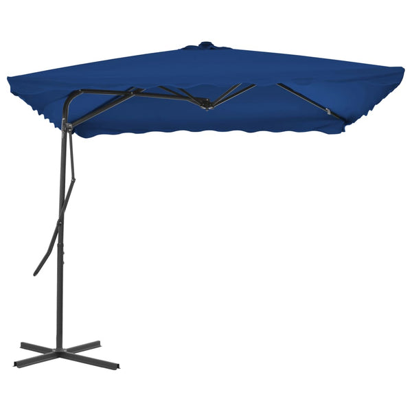Sonnenschirm mit Stahl-Mast 250x250x230 cm Blau