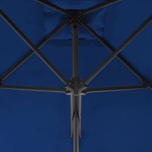 Sonnenschirm mit Stahl-Mast 250x250x230 cm Blau