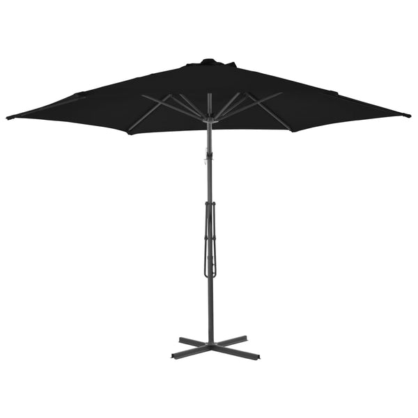 Sonnenschirm mit Stahl-Mast 300x230 cm Schwarz