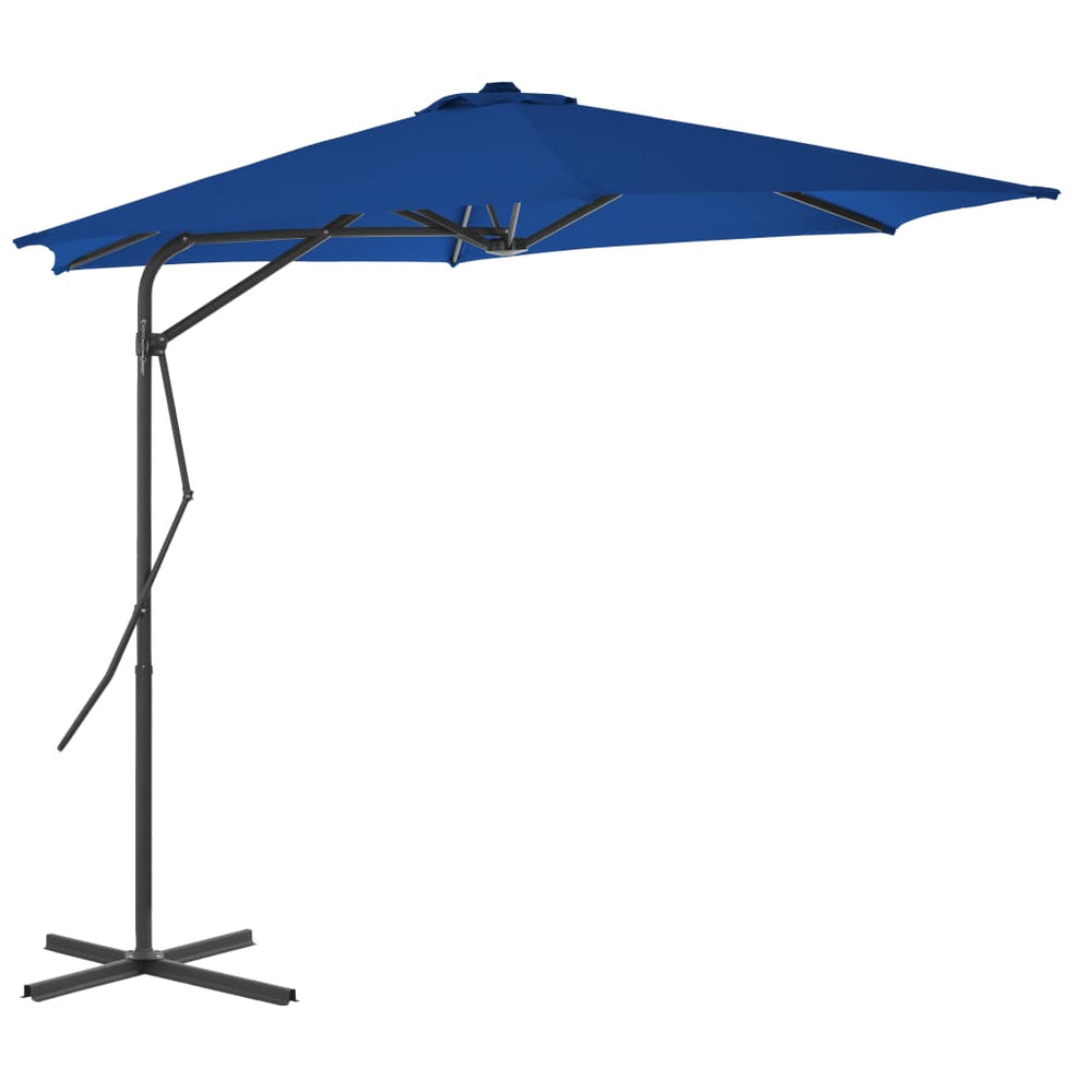vidaXL Parasol avec mât en acier 300x230 cm Bleu