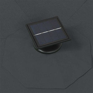 Sonnenschirm zur Wandmontage mit LEDs 300 cm Anthrazit