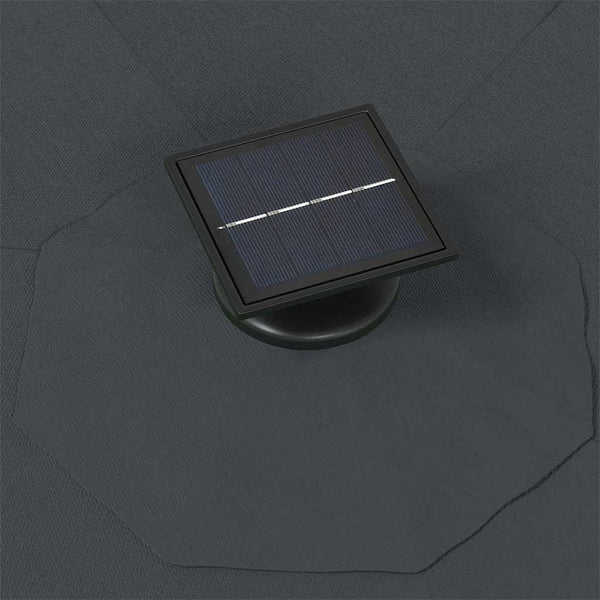 Sonnenschirm zur Wandmontage mit LEDs 300 cm Anthrazit