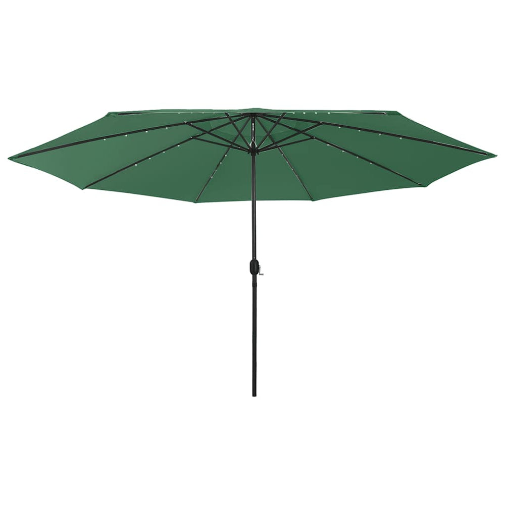 vidaXL Parasol avec lumières LED 400 cm Vert