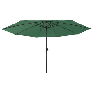 Sonnenschirm mit LED-Beleuchtung 400 cm Grün