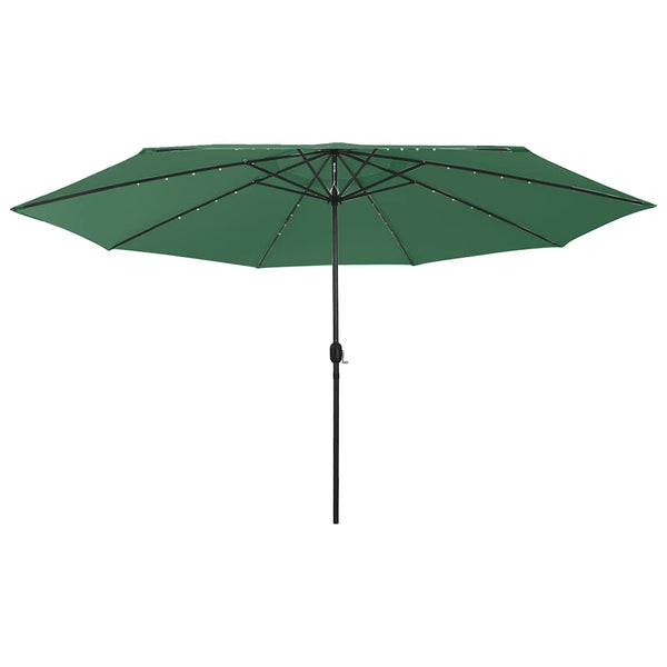 Sonnenschirm mit LED-Beleuchtung 400 cm Grün