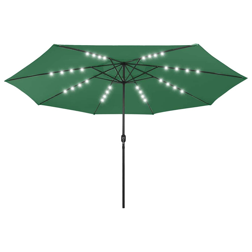 vidaXL Parasol avec lumières LED 400 cm Vert