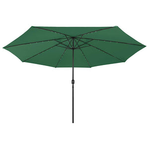 Sonnenschirm mit LED-Beleuchtung 400 cm Grün