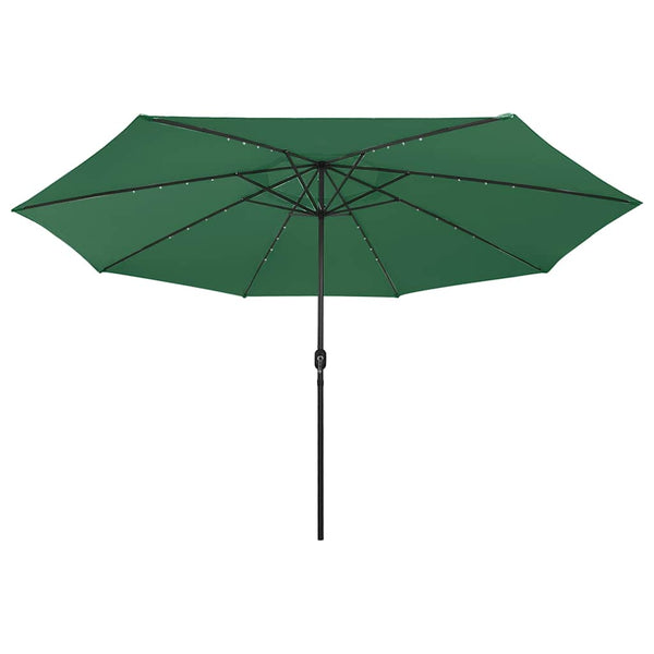 Sonnenschirm mit LED-Beleuchtung 400 cm Grün
