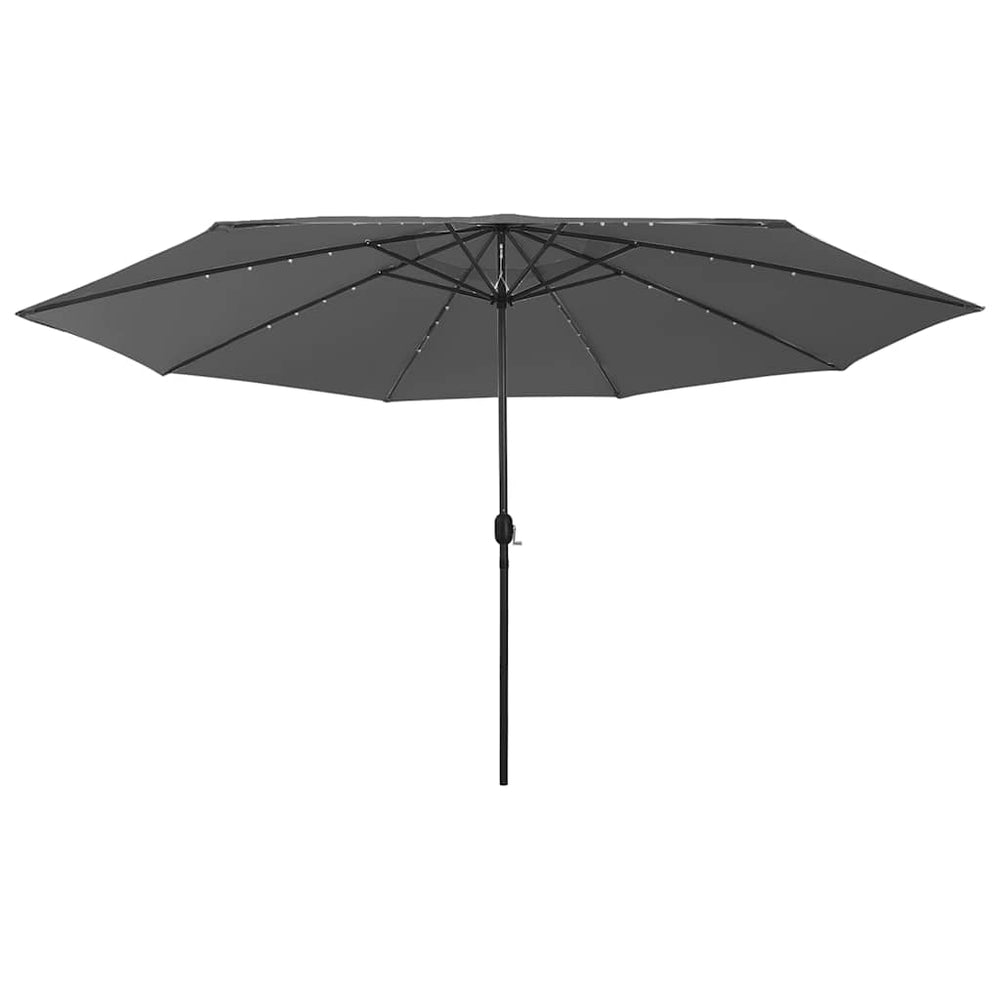 vidaXL Parasol avec éclairage LED 400 cm Anthracite