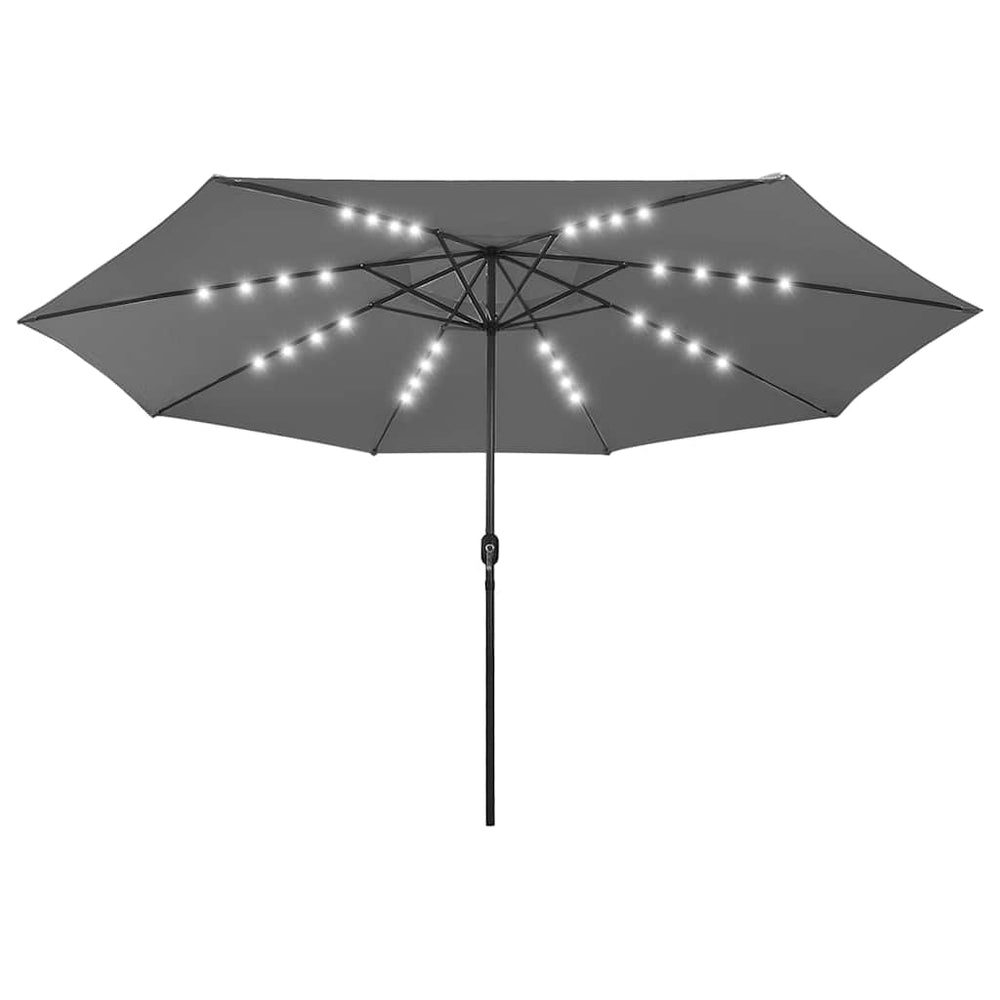 vidaXL Parasol avec éclairage LED 400 cm Anthracite