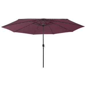 Sonnenschirm mit LED-Beleuchtung 400 cm Bordeaux