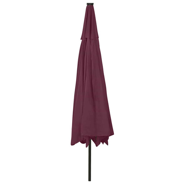 Sonnenschirm mit LED-Beleuchtung 400 cm Bordeaux