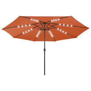 Sonnenschirm mit LED-Beleuchtung 400 cm Terrakotta