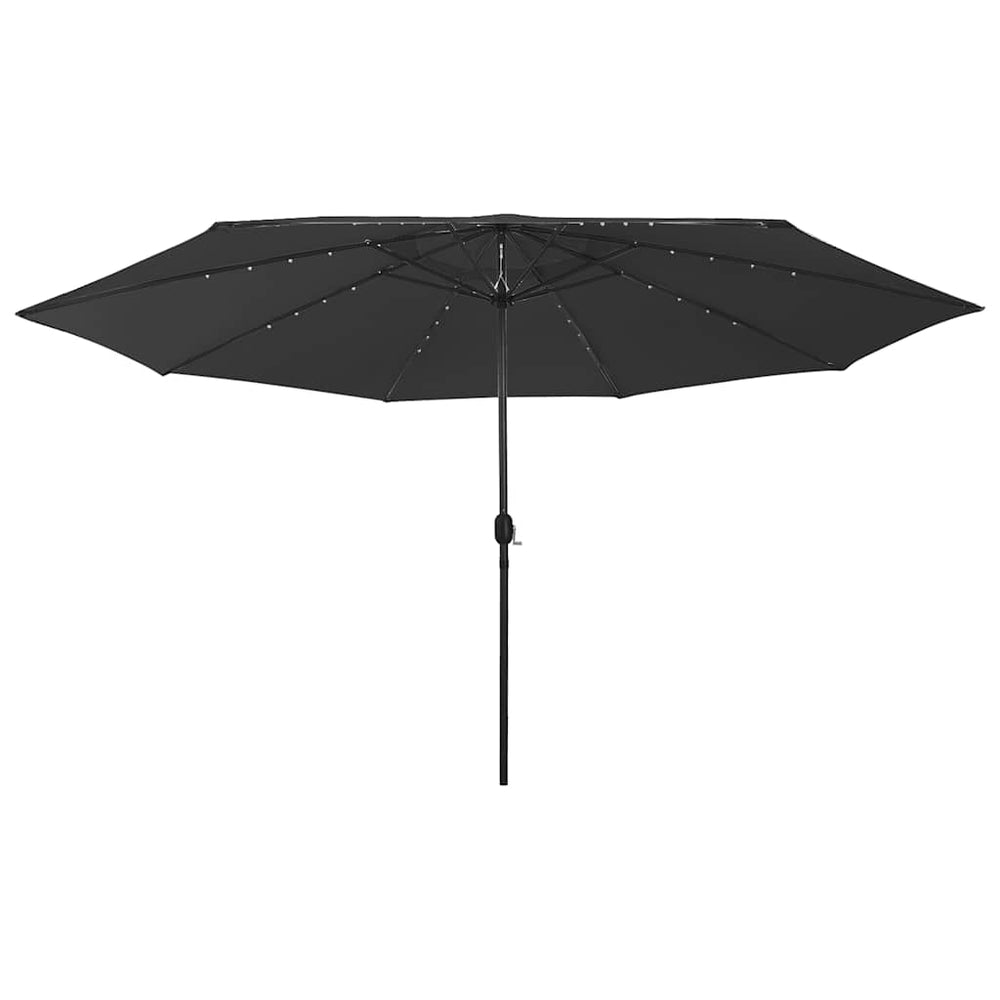 vidaXL Parasol avec lumières LED 400 cm Noir