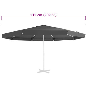 Ersatzbezug für Sonnenschirm Anthrazit 515 cm