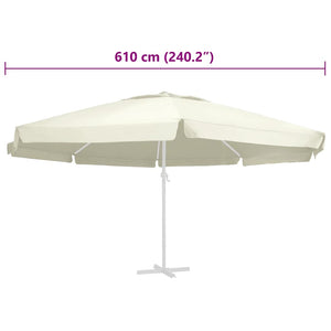 Ersatzbezug für Sonnenschirm Sandfarben 610 cm