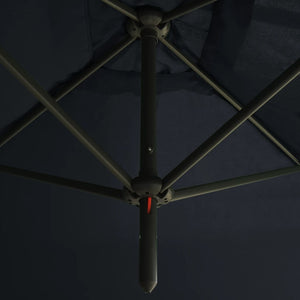 Doppel-Sonnenschirm mit Stahl-Mast 600x300 cm Anthrazit