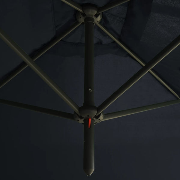 Doppel-Sonnenschirm mit Stahl-Mast 600x300 cm Anthrazit