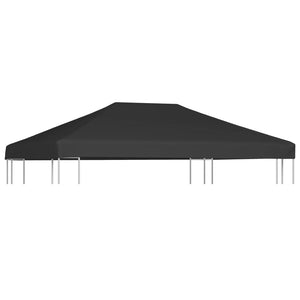 Pavillondach 270 g/m² 4x3 m Schwarz