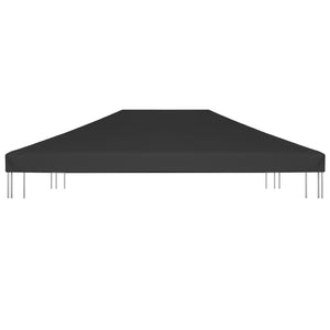 Pavillondach 270 g/m² 4x3 m Schwarz