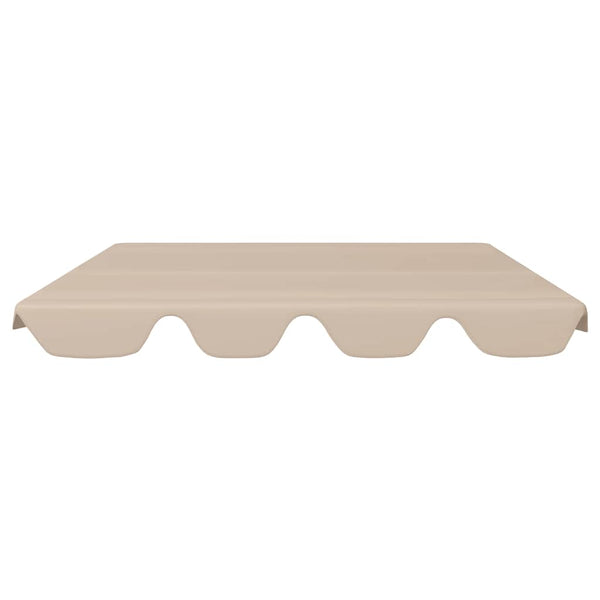 vidaXL Toit de rechange pour balancelle Beige 188/168x145/110 cm