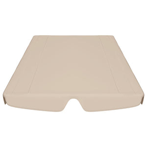 vidaXL Toit de rechange pour balancelle Beige 188/168x145/110 cm