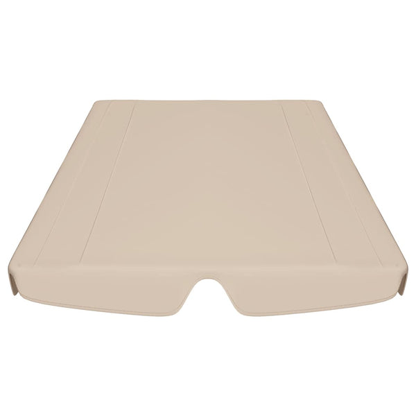 vidaXL Toit de rechange pour balancelle Beige 188/168x145/110 cm