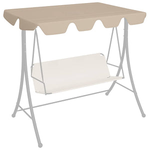 vidaXL Toit de rechange pour balancelle Beige 188/168x145/110 cm