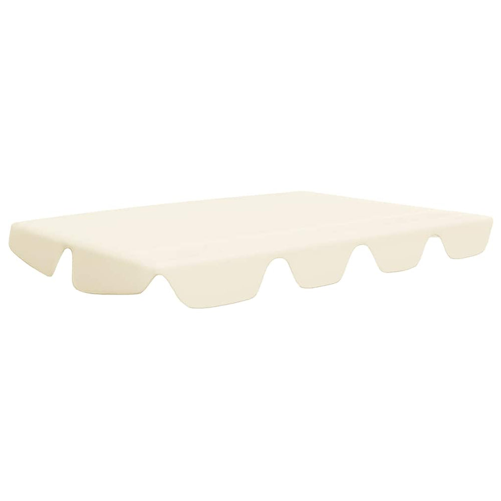 vidaXL Toit de rechange pour balancelle Crème 188/168x145/110 cm
