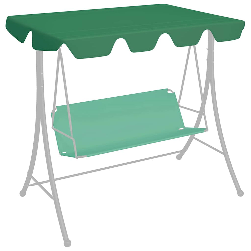 vidaXL Toit de rechange pour balancelle vert 188/168x145/110 cm