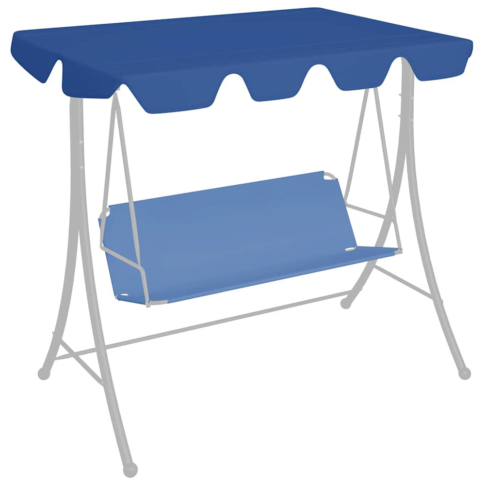 vidaXL Toit de rechange pour balancelle Bleu 188/168x145/110 cm
