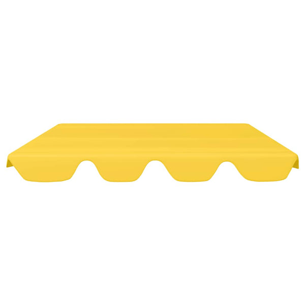 vidaXL Toit de rechange pour balancelle Jaune 188/168x145/110 cm