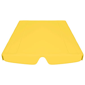vidaXL Toit de rechange pour balancelle Jaune 188/168x145/110 cm