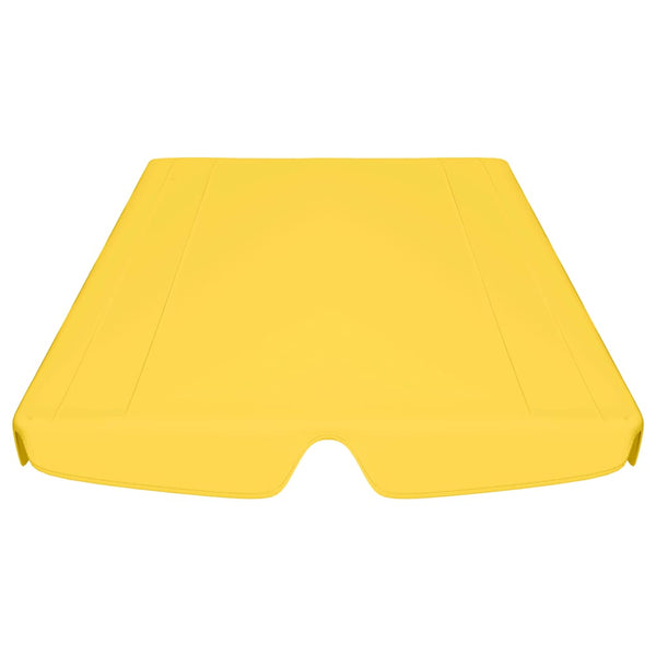 vidaXL Toit de rechange pour balancelle Jaune 188/168x145/110 cm
