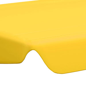 vidaXL Toit de rechange pour balancelle Jaune 188/168x145/110 cm