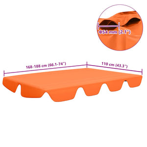 Ersatzdach für Hollywoodschaukel Orange 188/168x145/110 cm