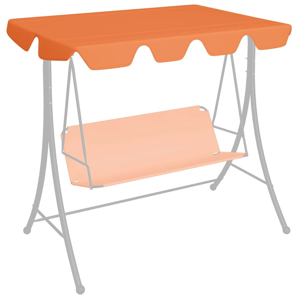 vidaXL Toit de rechange pour balancelle orange 188/168x145/110 cm