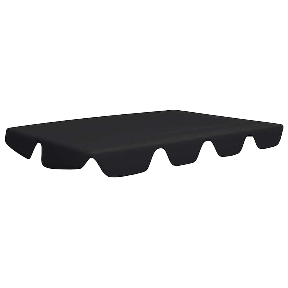 vidaXL Toit de rechange pour balancelle Noir 188/168x145/110 cm