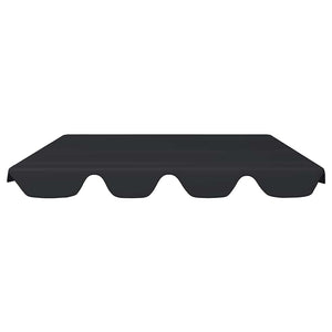 vidaXL Toit de rechange pour balancelle Noir 188/168x145/110 cm