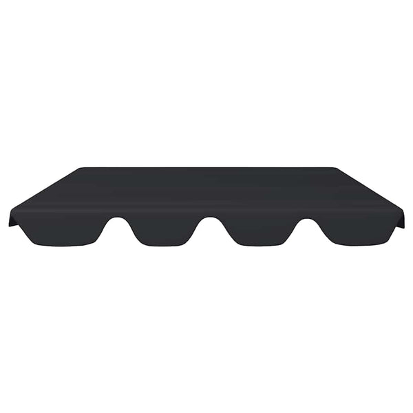 vidaXL Toit de rechange pour balancelle Noir 188/168x145/110 cm