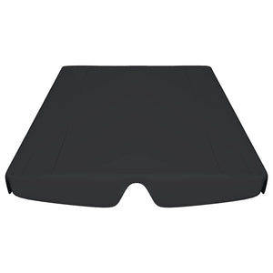 vidaXL Toit de rechange pour balancelle Noir 188/168x145/110 cm