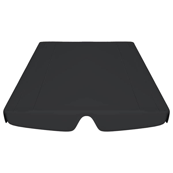 vidaXL Toit de rechange pour balancelle Noir 188/168x145/110 cm