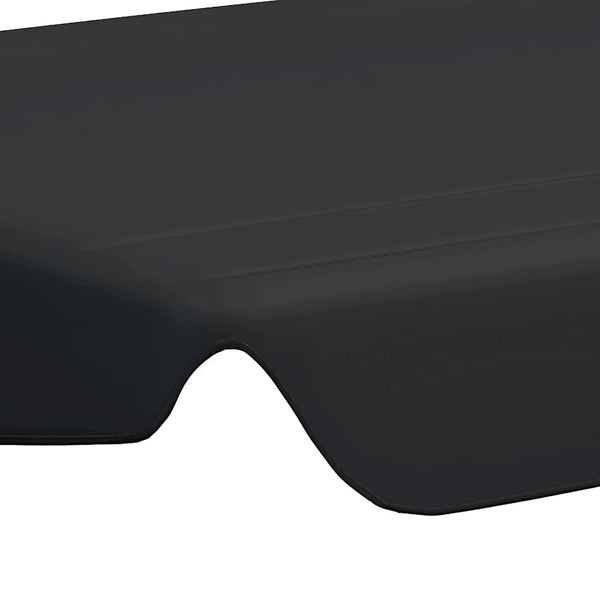 vidaXL Toit de rechange pour balancelle Noir 188/168x145/110 cm