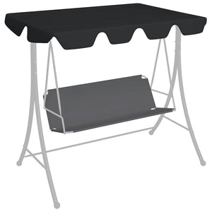 vidaXL Toit de rechange pour balancelle Noir 188/168x145/110 cm