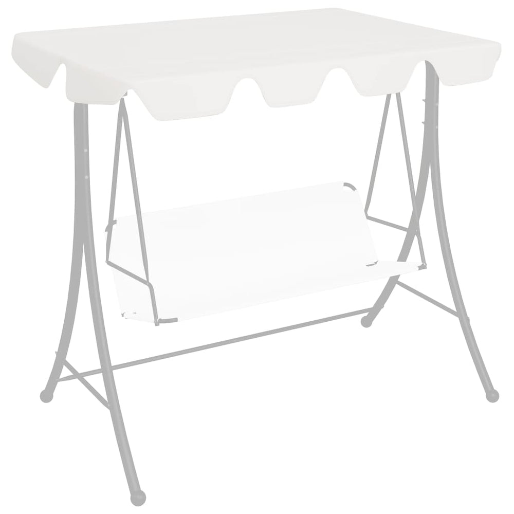 vidaXL Toit de remplacement pour balancelle blanc 188/168x145/110 cm