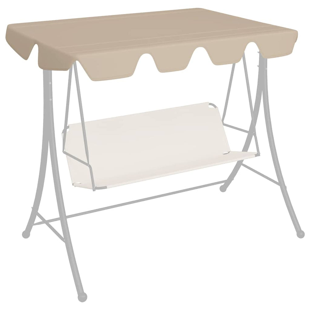 vidaXL Toit de remplacement pour balancelle Beige 150/130x105/70 cm