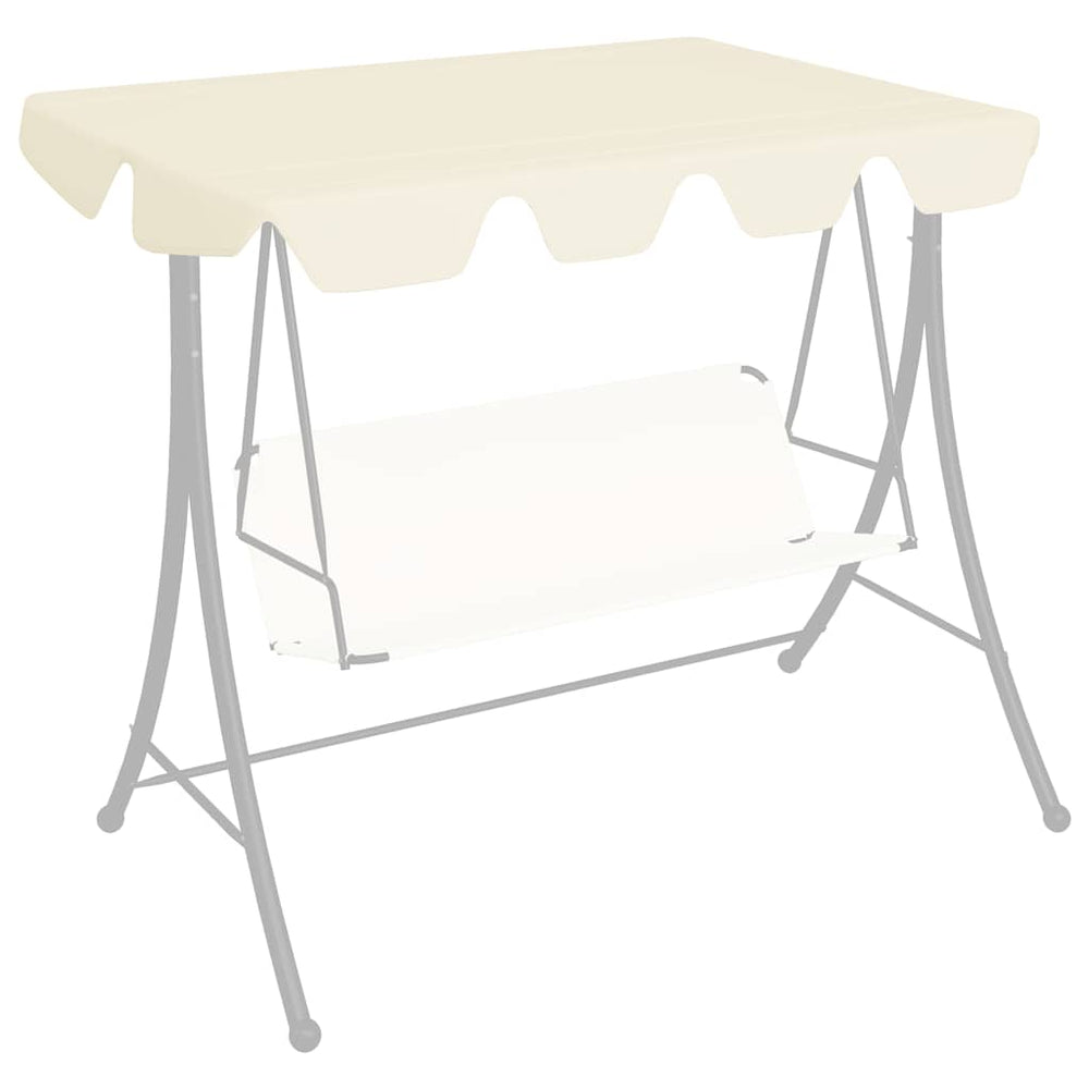 vidaXL Toit de rechange pour balancelle Crème 150/130x105/70 cm